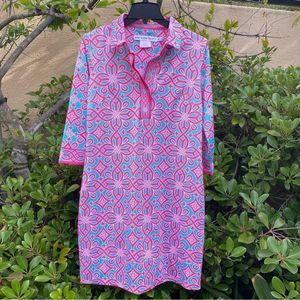 Gretchen Scott Designs Pink and Blue Floral Dress